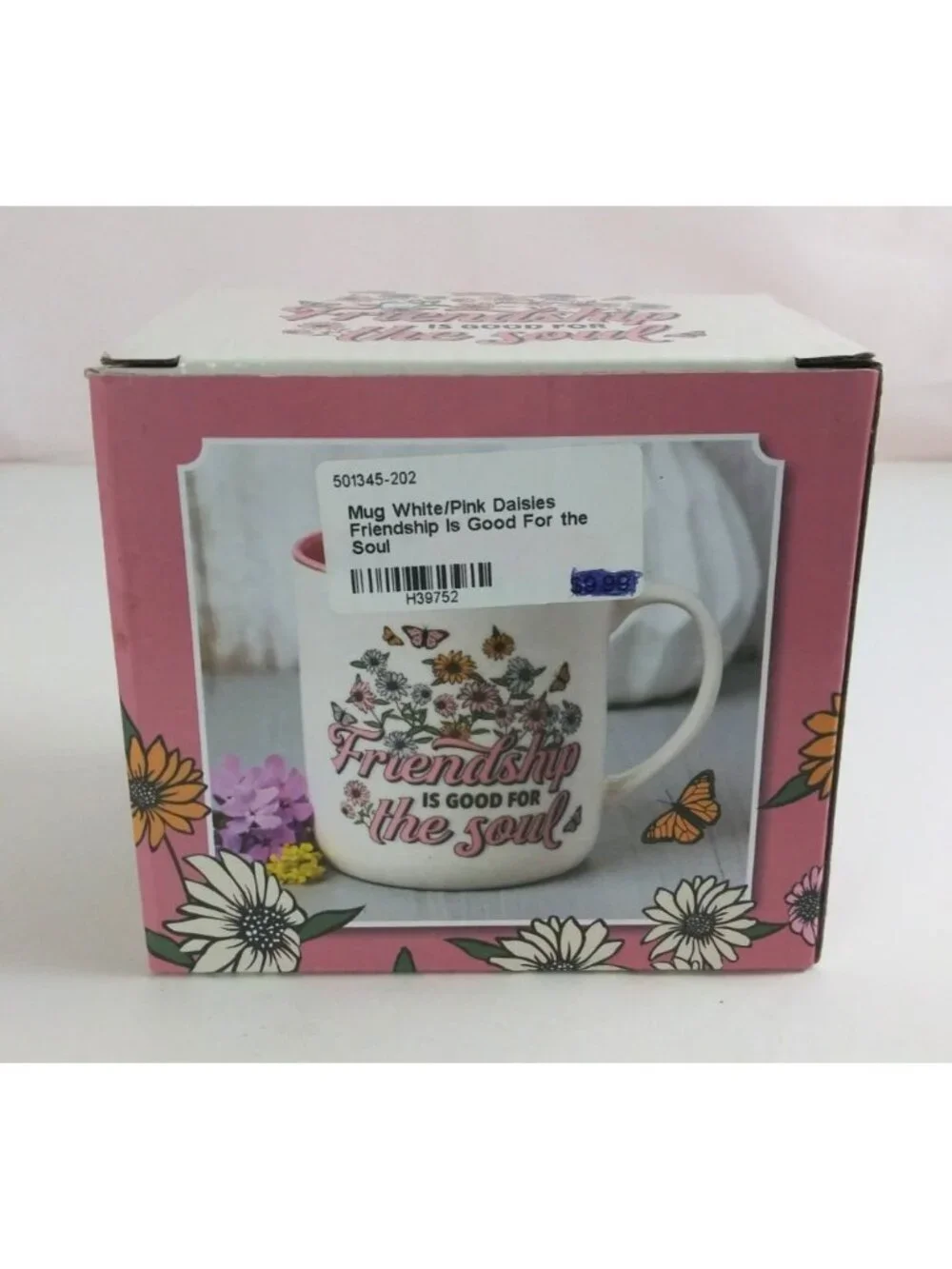 Friendship Is Good For The Soul Floral Butterfly Design Coffee Cup With Box